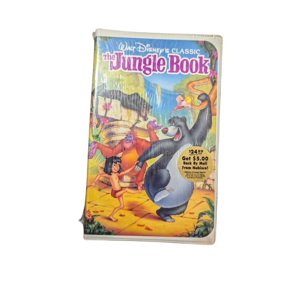 Walt Disney Classic The Jungle Book VHS Movie Factory Sealed Black Diamond Read